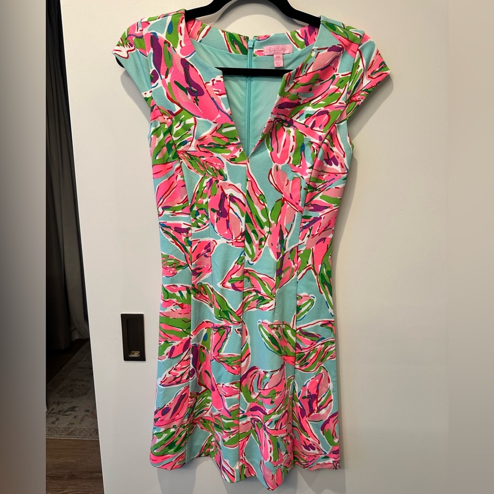 Lilly Pulitzer Pink and Green Mini Dress